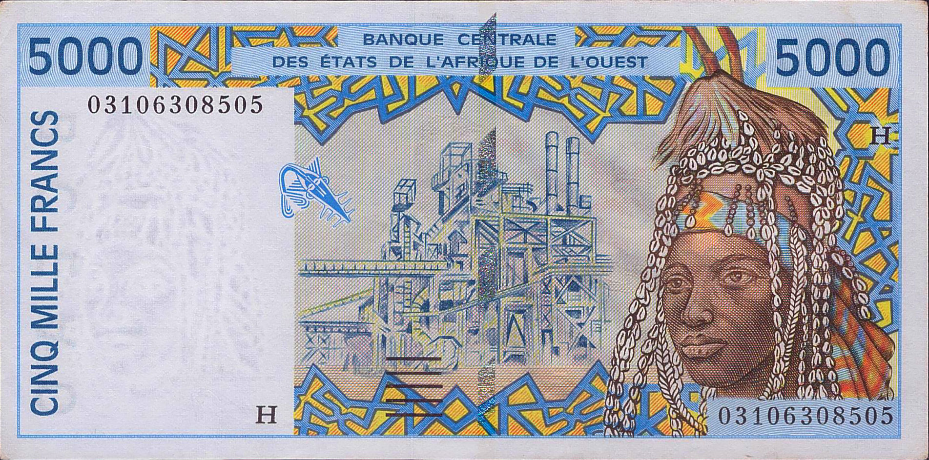 Niger (W.A.S) 5000 2003 XF P-613H/l